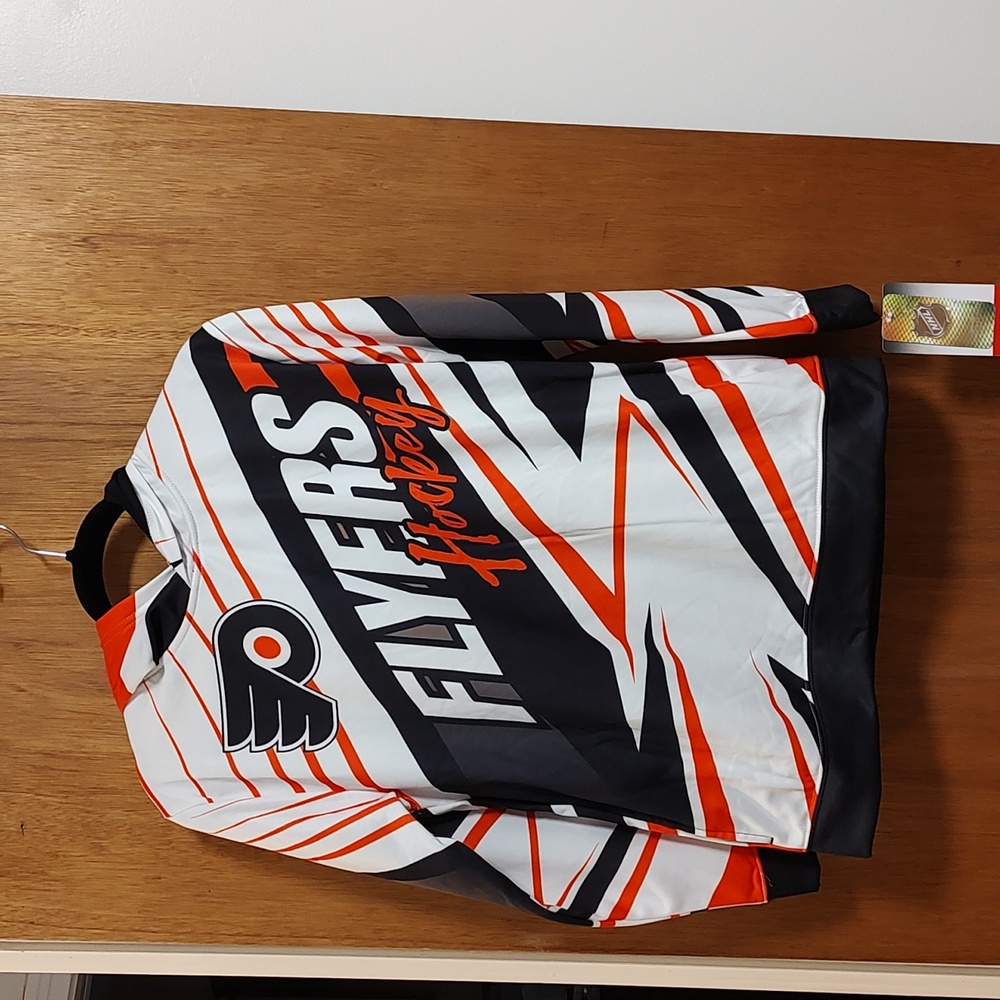 Boys Philadelphia Flyer Long Sleeve Hoodie Side Pockets Size Youth Large (14-16)